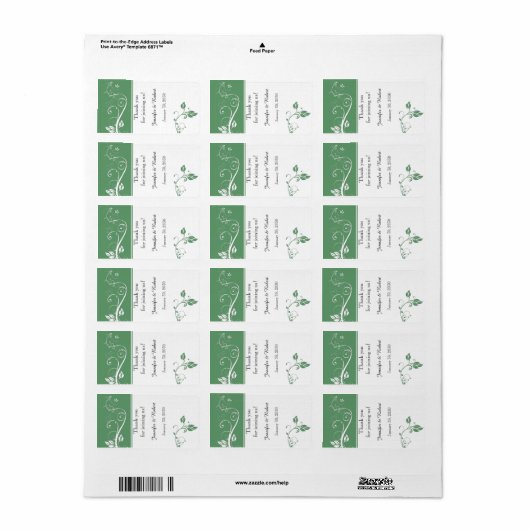 Altijd en voor altijd Sage Bruiloft Lip Balm Label (Full Sheet)