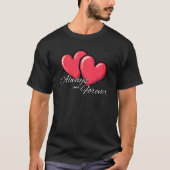 Altijd en Voor Altijd T-shirt - Rode Hart Grafisch (Voorkant)