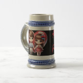 Altijd en voor altijd, valentijnsdag bierpul (Voorkant links)