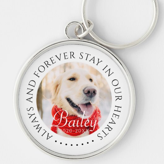Altijd en voor altijd verblijf in onze harten Pet Sleutelhanger (Voorkant)