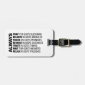 Altijd esthetische Christelijke citaten God Art Go Bagagelabel (Voorkant horizontaal)