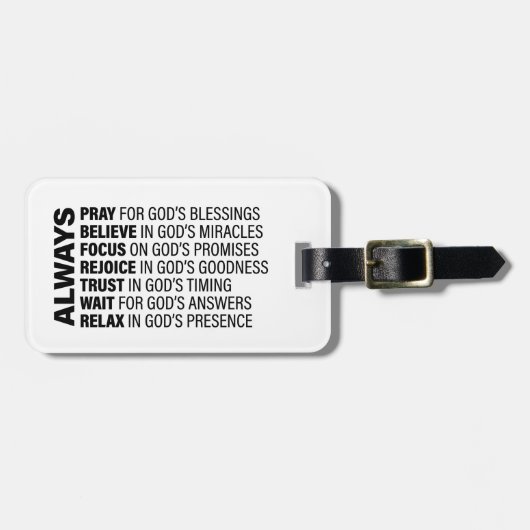 Altijd esthetische Christelijke citaten God Art Go Bagagelabel (Voorkant horizontaal)