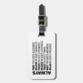 Altijd esthetische Christelijke citaten God Art Go Bagagelabel (Voorkant verticaal)