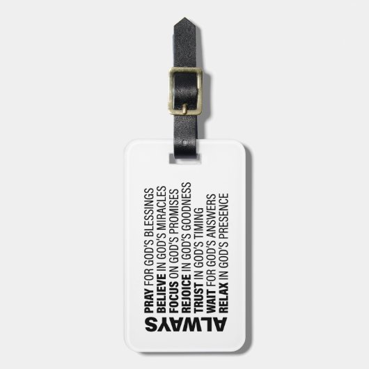 Altijd esthetische Christelijke citaten God Art Go Bagagelabel (Voorkant verticaal)