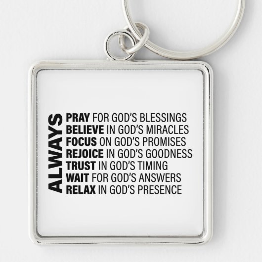 Altijd esthetische Christelijke citaten God Art Go Sleutelhanger (Voorkant)