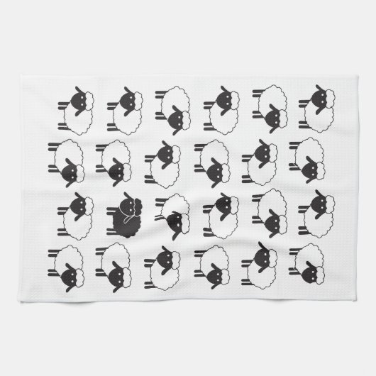 Altijd Ewe Black Sheep zijn Theedoek (Horizontaal)