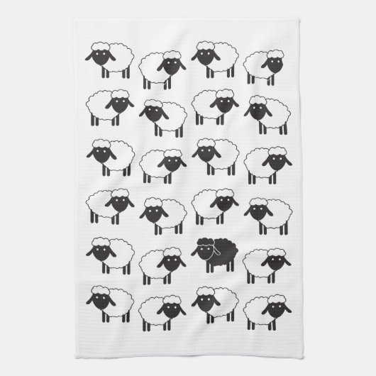 Altijd Ewe Black Sheep zijn Theedoek (Verticaal)