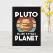 Altijd favoriet Planet Pluto Planet Pluto Kaart (Gele Bloem)