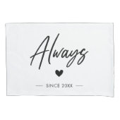 Altijd Forever Paar Romantisch Trouwen Jubileum Kussensloop (Voorkant-Links)