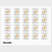 Altijd geaard grappige elektricien vierkante sticker (Vel)