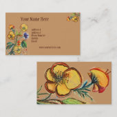 Altijd gele bloerkaart visitekaartje (Voorkant / Achterkant)