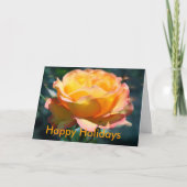 Altijd gele roos, voeg uw foto, tekst toe feestdagen kaart (Voorkant)