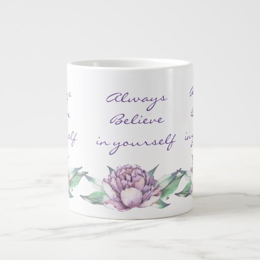 Altijd geloofd in jezelf grote koffiekop (Voorkant)