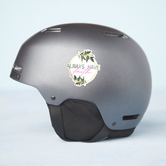 Altijd Geloven Citaat Met Een Bloemendesign Sticker