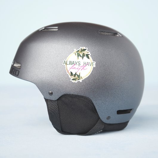 Altijd Geloven Citaat Met Een Bloemendesign Sticker (Helm Zijkant)