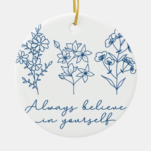 ALTIJD GELOVEN KERAMISCH ORNAMENT (Voorkant)