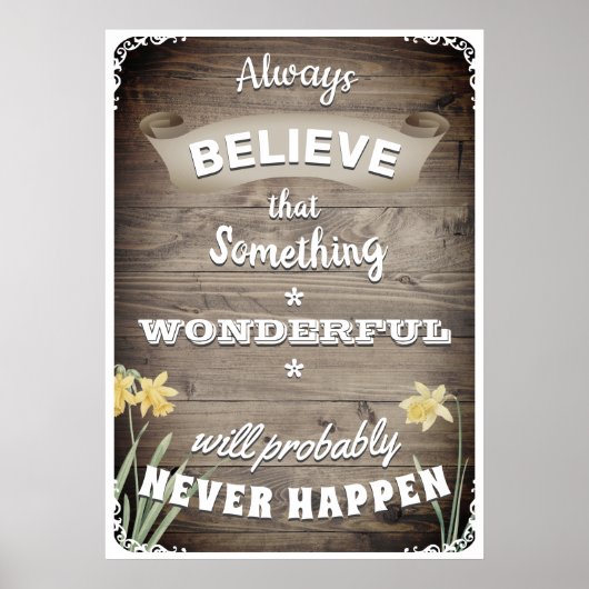 Altijd geloven poster (Voorkant)