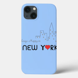 Altijd gelukkig in New York iPhone 13 Hoesje