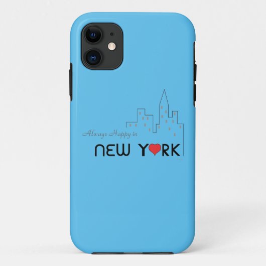 Altijd gelukkig in New York Case-Mate iPhone Case (Achterkant)