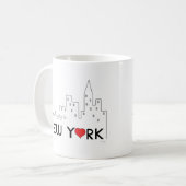Altijd gelukkig in New York Koffiemok (Voorkant links)
