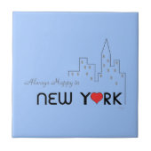 Altijd gelukkig in New York Tegeltje (Voorkant)