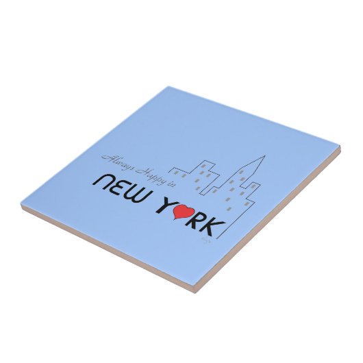 Altijd gelukkig in New York Tegeltje (Zijkant)