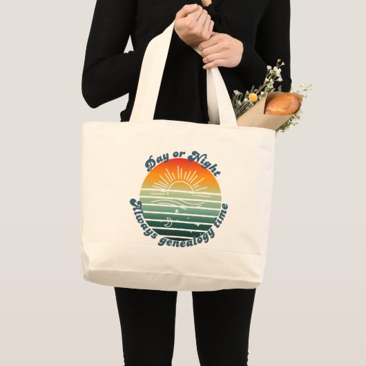 Altijd Genealogie Tijd Grote Tote Bag (Voorkant (product))