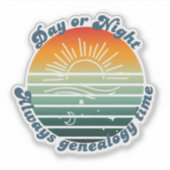 Altijd Genealogie Tijd Sticker (Voorkant)