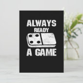 Altijd gereed voor Dominosen Tiles Puzzler Game Gi Kaart (Staand voorkant)