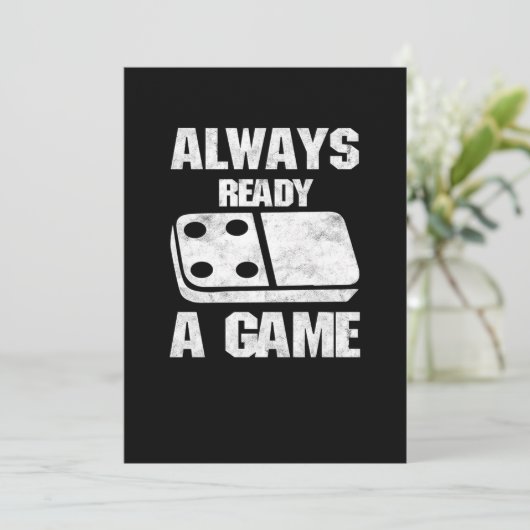 Altijd gereed voor Dominosen Tiles Puzzler Game Gi Kaart (Staand voorkant)