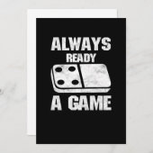 Altijd gereed voor Dominosen Tiles Puzzler Game Gi Kaart (Voorkant / Achterkant)