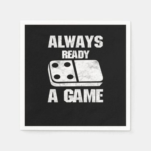Altijd gereed voor Dominosen Tiles Puzzler Game Gi Servet (Voorkant)