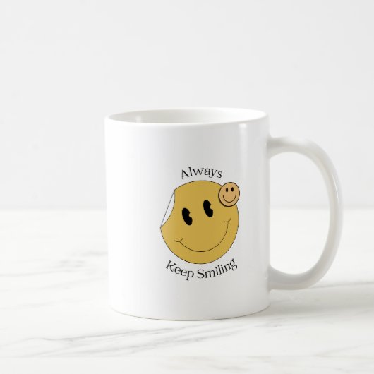 Altijd Glimlachen Smiley Face Mok | Motiverend (Rechts)
