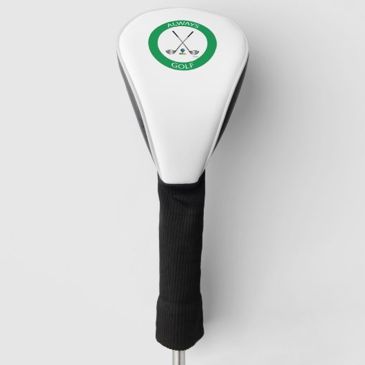 Altijd Golf Logo - Cool Golf Head Hoesje Golfheadcover (Voorkant)