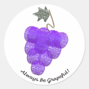Altijd grafische druiven zijn ronde sticker