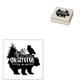 Altijd Grateful Woodland Scene Rubberstempel (Gestempeld)