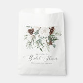 Altijd groene elegante bruidsdouche bedankzakje (Voorkant)