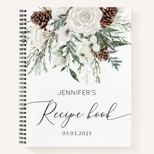 Altijd groene elegante bruidsmeisjes receptenboek notitieboek (Voorkant)