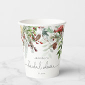 Altijd groene elegante bruidsmeisjesborrel papieren bekers (Voorkant)