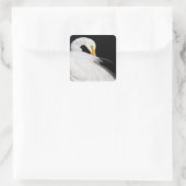 Altijd groeten vierkante sticker (Tas)
