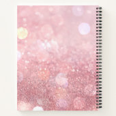 Altijd grote roze glitter dromen notitieboek (Achterkant)