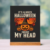 Altijd Halloween Pompoen Heks Ontwerp_1 Acryl Bord (Neutraal)