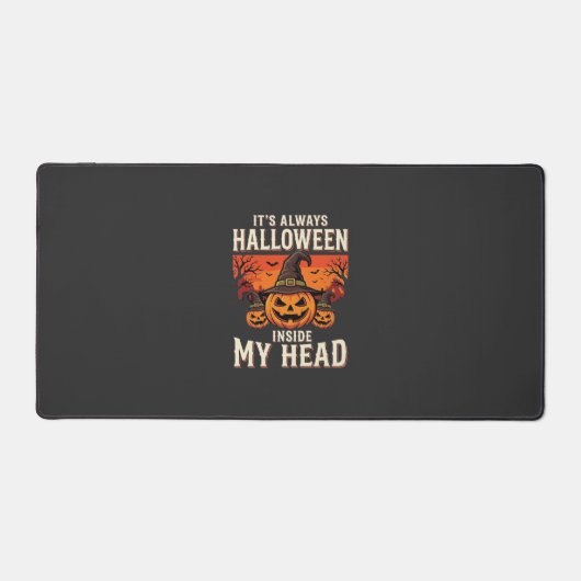 Altijd Halloween Pompoen Heks Ontwerp_1 Bureaumat (Voorkant)