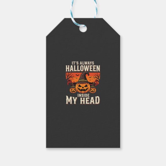 Altijd Halloween Pompoen Heks Ontwerp_1 Cadeaulabel (Voorkant)