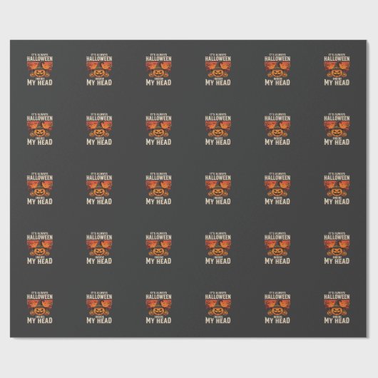 Altijd Halloween Pompoen Heks Ontwerp_1 Cadeaupapier (Vlak)