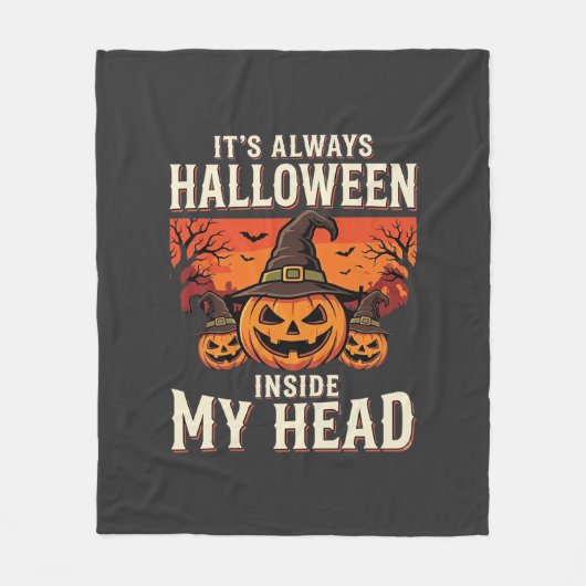 Altijd Halloween Pompoen Heks Ontwerp_1 Fleece Deken (Voorkant)