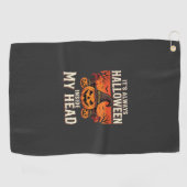 Altijd Halloween Pompoen Heks Ontwerp_1 Golfhanddoek (Horizontaal)