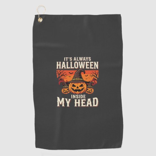 Altijd Halloween Pompoen Heks Ontwerp_1 Golfhanddoek (Voorkant)