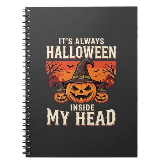 Altijd Halloween Pompoen Heks Ontwerp_1 Notitieboek (Voorkant)