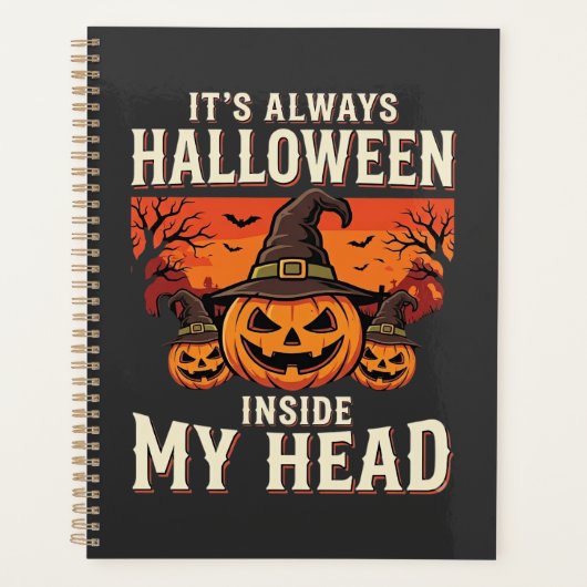 Altijd Halloween Pompoen Heks Ontwerp_1 Planner (Voorkant)